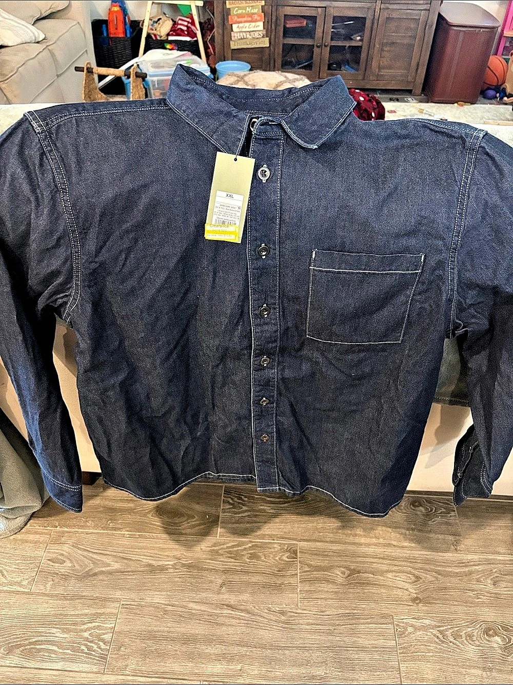 Goodfellow & Co Denim Chore Jacket in Blue XXL NWT